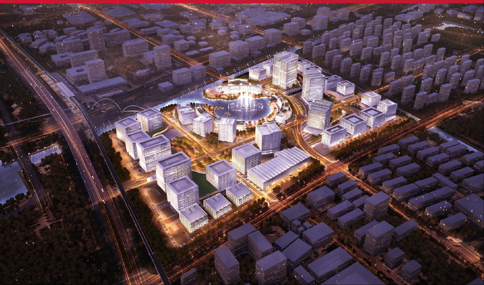 东方微聚 AI+内容产业孵化生态插画